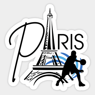 Paris Summer Games Basketball Sticker